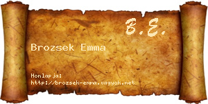 Brozsek Emma névjegykártya