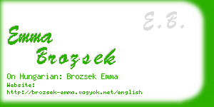 emma brozsek business card